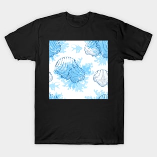 Sea Shells and Sea Life Pattern T-Shirt